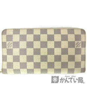 Louis Vuitton Zippy Organizer Zip Long Wallet Azur White